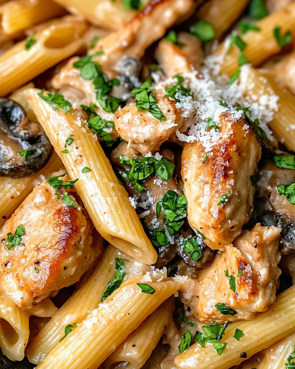 Easy Baked Chicken Marsala Pasta recipe image
