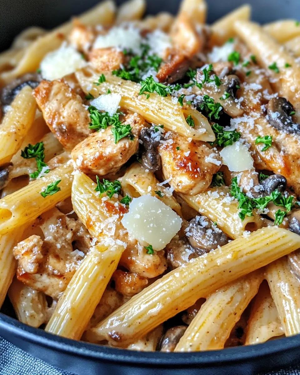 Delicious Baked Chicken Marsala Pasta dish photo