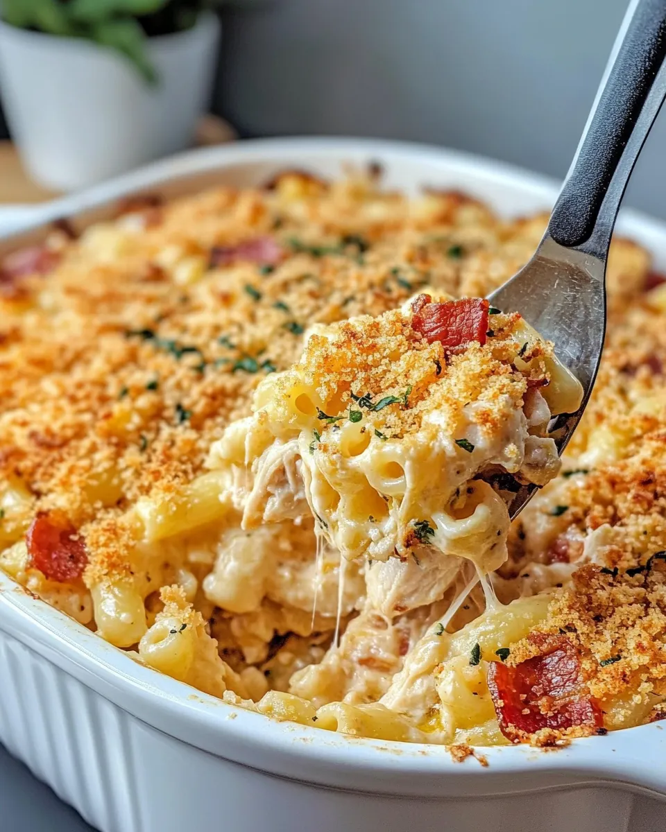 Homemade Baked Chicken & Bacon Macaroni recipe photo