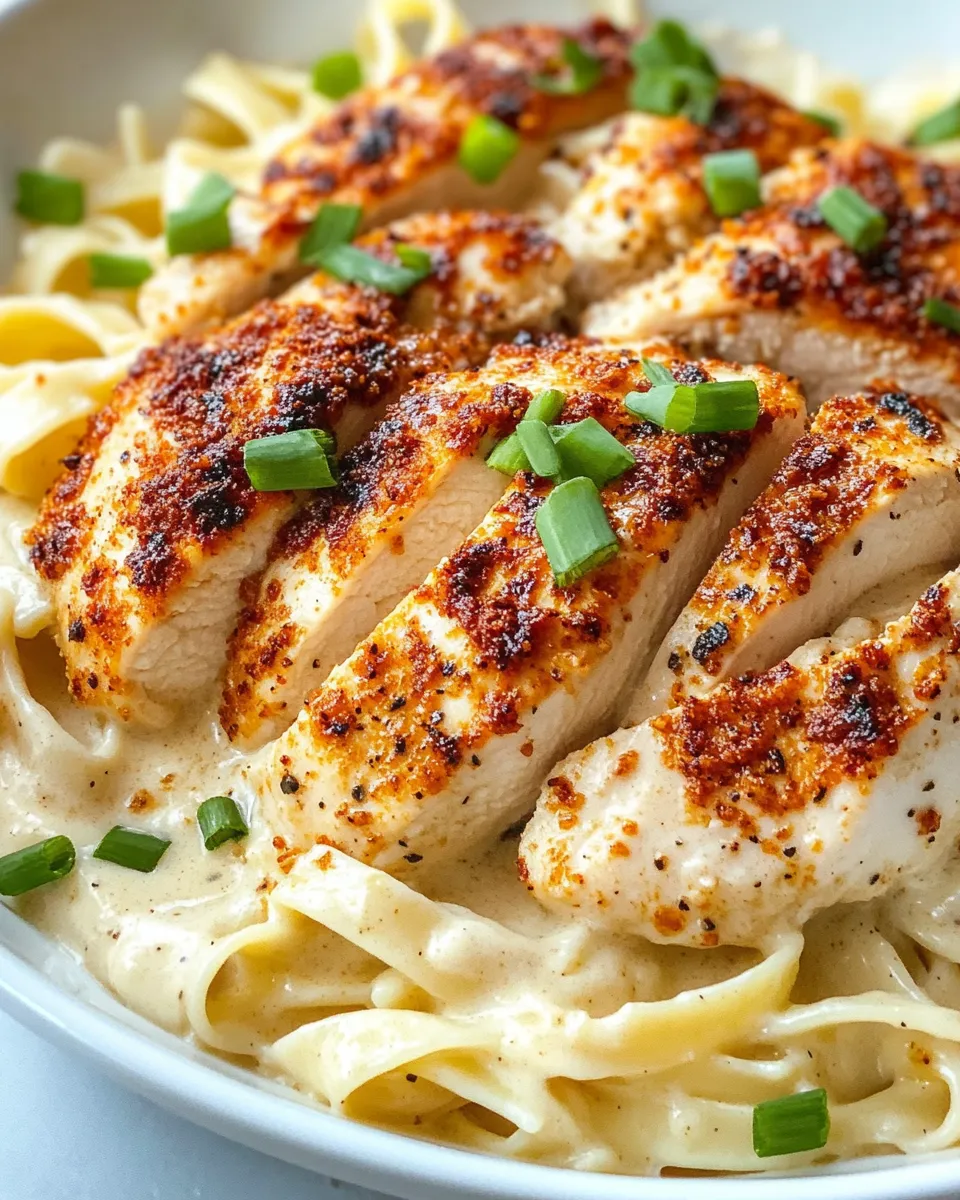 Delicious Baked Creamy Cajun Chicken Alfredo image