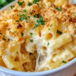 Homemade Baked Four-Cheese Macaroni Casserole recipe photo