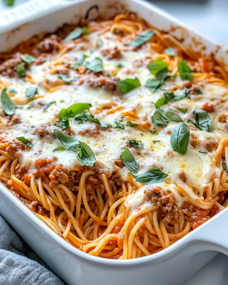 Homemade Baked Spaghetti with Creamy Tomato Sauce recipe photo