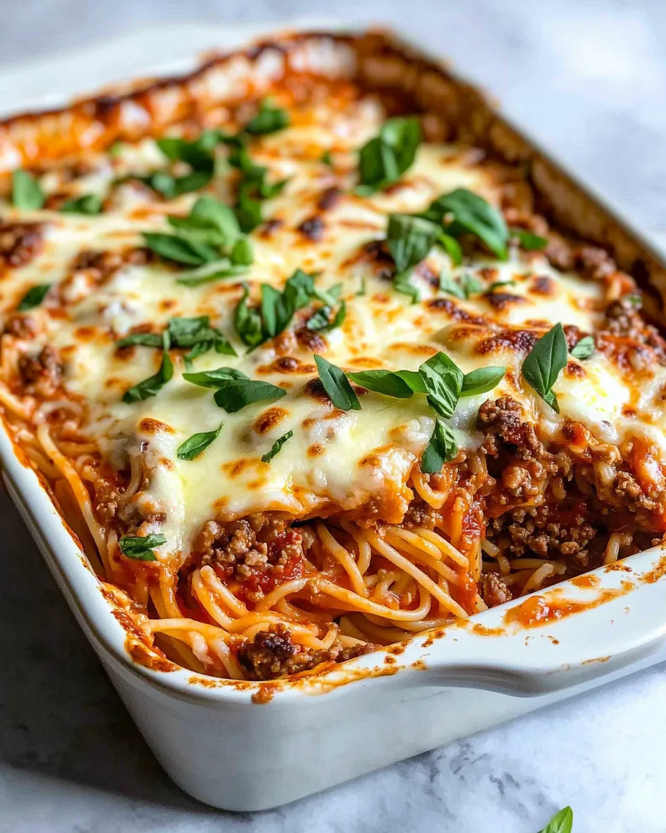 Classic Baked Spaghetti with Creamy Tomato Sauce dish photo