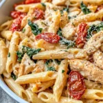 Homemade Baked Sun-Dried Tomato Chicken Pasta photo