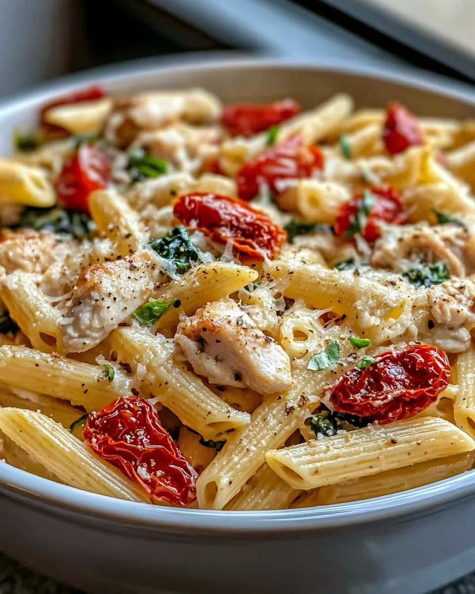 Easy Baked Sun-Dried Tomato Chicken Pasta recipe photo