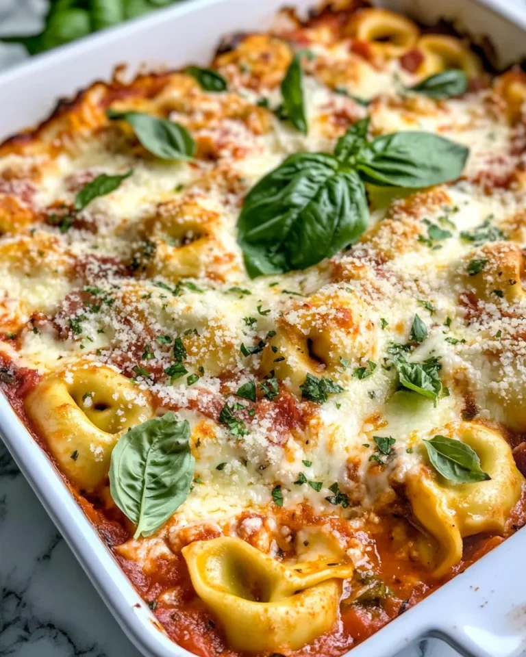Homemade Baked Three-Cheese Tortellini Casserole photo