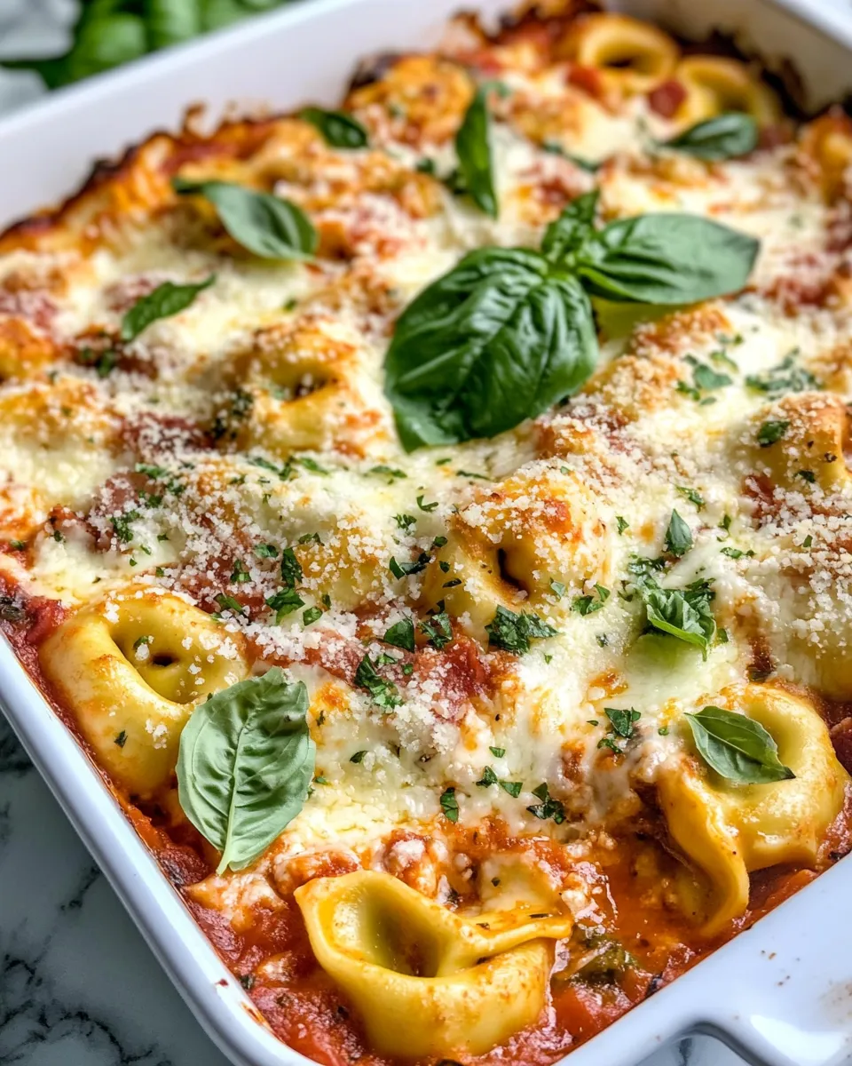 Homemade Baked Three-Cheese Tortellini Casserole photo