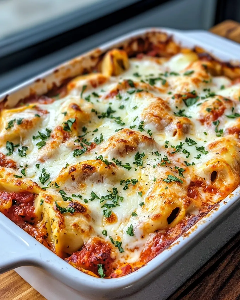 Classic Baked Three-Cheese Tortellini Casserole image