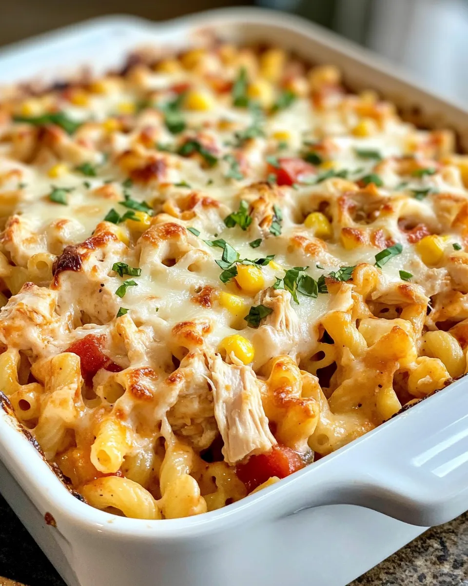 Homemade Barbecue Chicken Macaroni Casserole photo