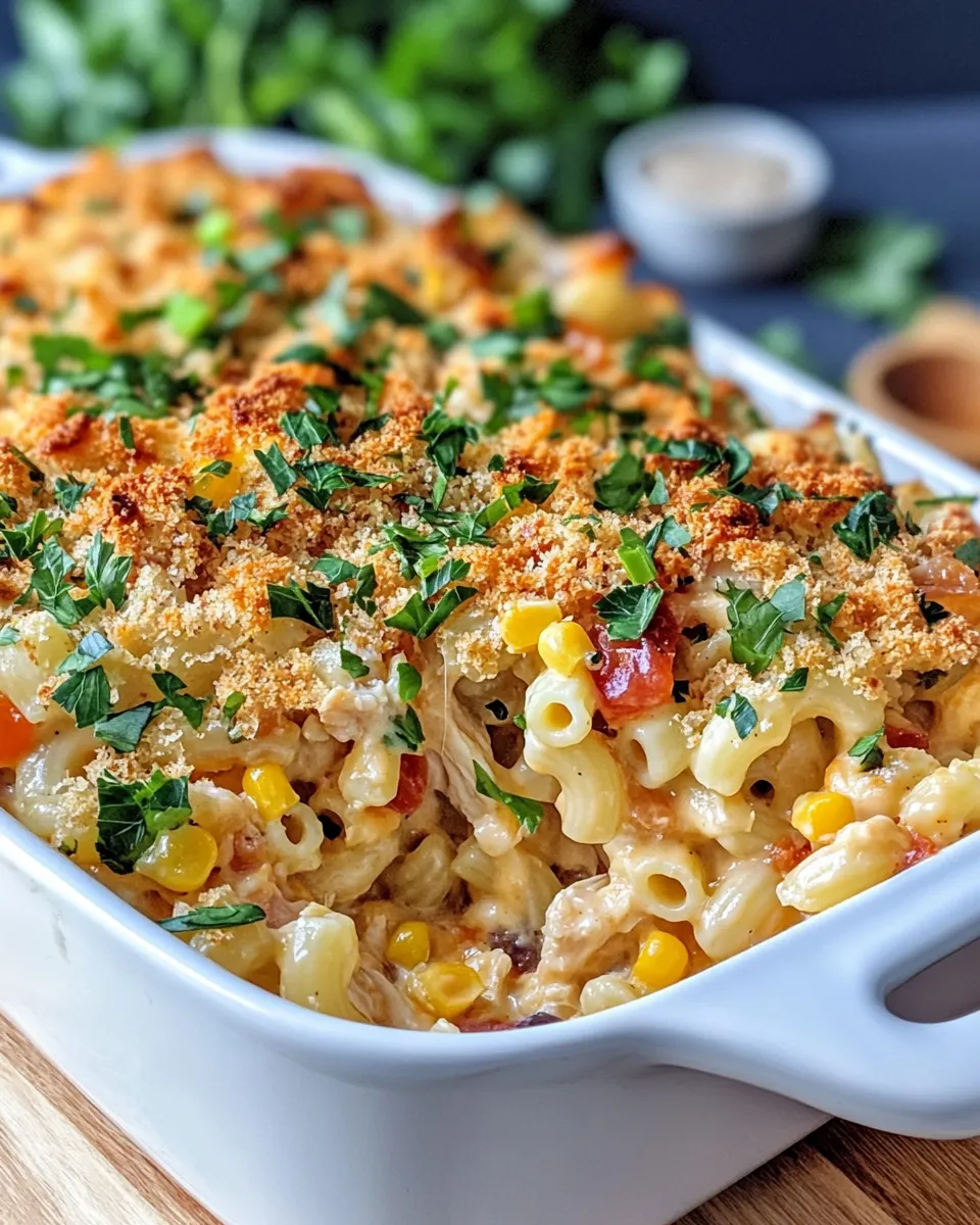 Easy Barbecue Chicken Macaroni Casserole recipe photo