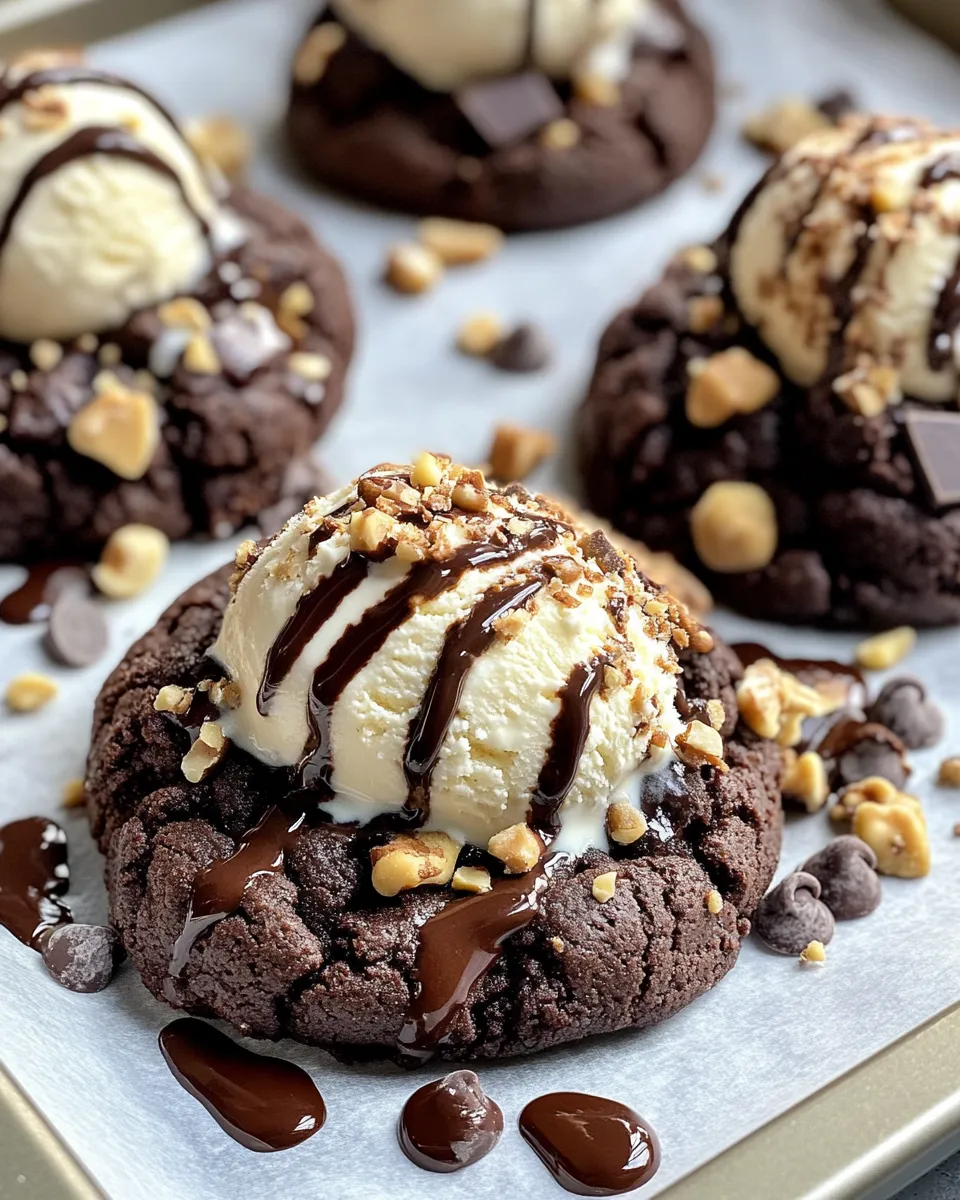 Delicious Brownie Sundae Cookies Recipe food shot