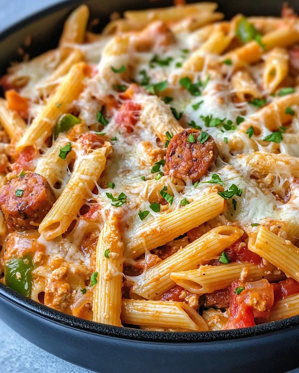 Classic Cajun Andouille Sausage Pasta Bake dish photo