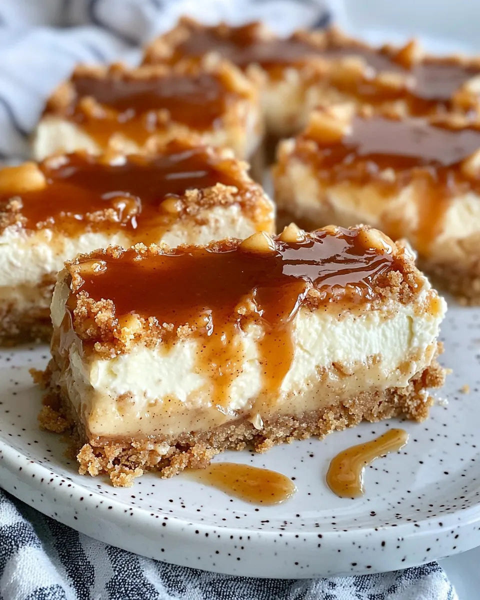 Easy Caramel Apple Cheesecake Bars dish photo