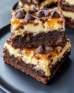 Homemade Caramel Cream Cheesecake Brownies photo