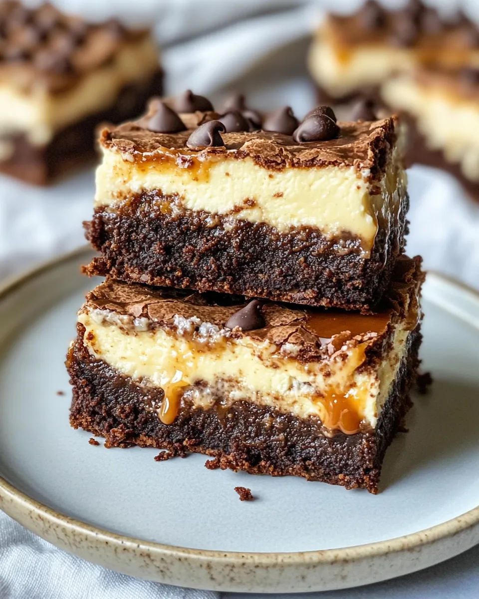Classic Caramel Cream Cheesecake Brownies image