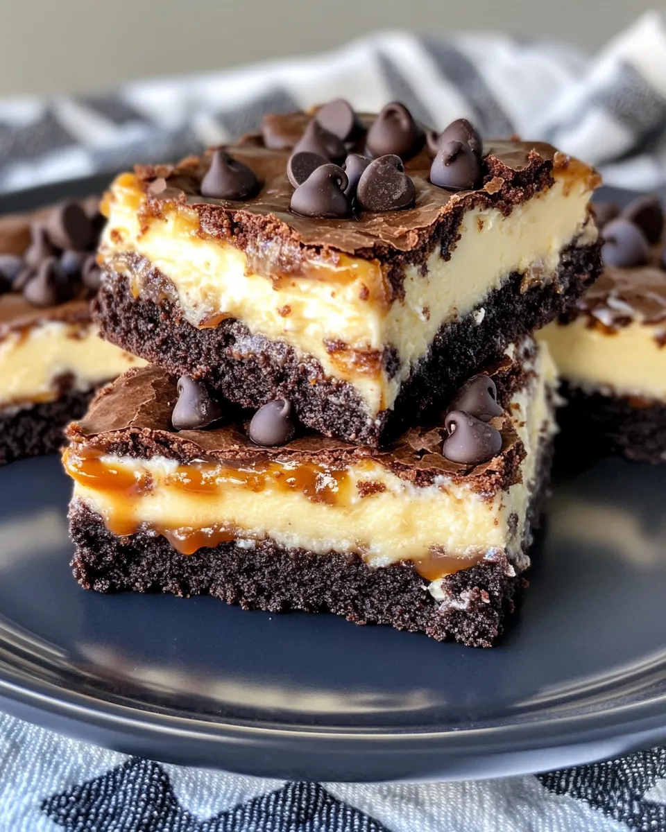Delicious Caramel Cream Cheesecake Brownies dish photo