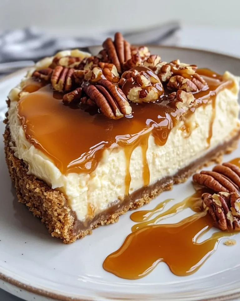 Homemade Caramel Pecan Cheesecake Pie recipe photo
