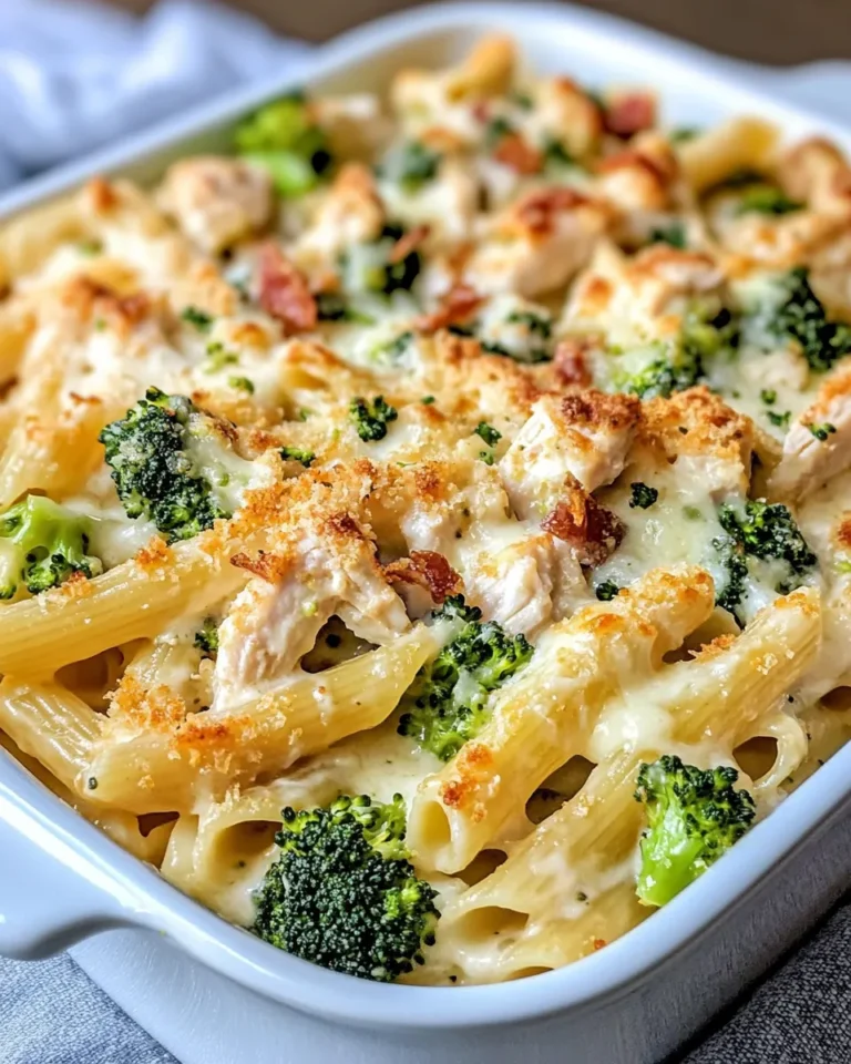 Homemade Cheesy Alfredo Chicken Pasta Casserole photo