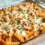 Homemade Cheesy BBQ Chicken Pasta Casserole recipe photo