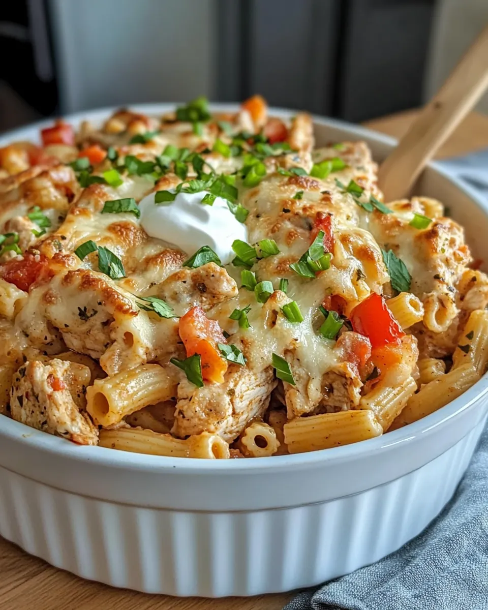 Easy Cheesy Baked Chicken Fajita Mac recipe photo