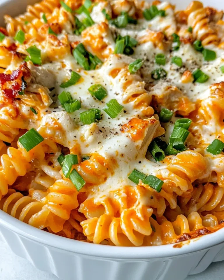 Homemade Cheesy Buffalo Chicken Pasta Casserole photo