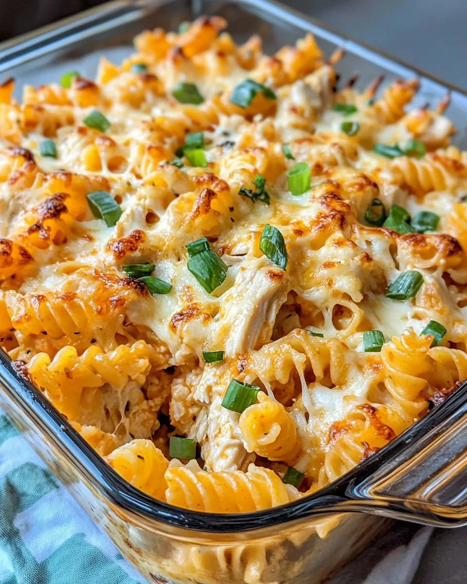 Classic Cheesy Buffalo Chicken Pasta Casserole image