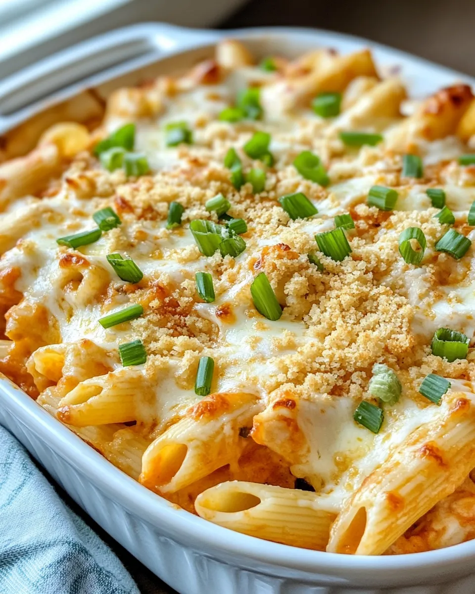 Classic Cheesy Buffalo Ranch Pasta Bake dish photo