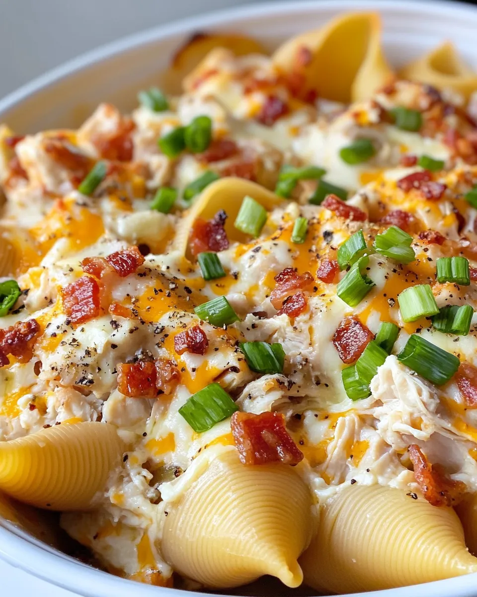 Classic Cheesy Chicken Bacon Ranch Shells dish photo