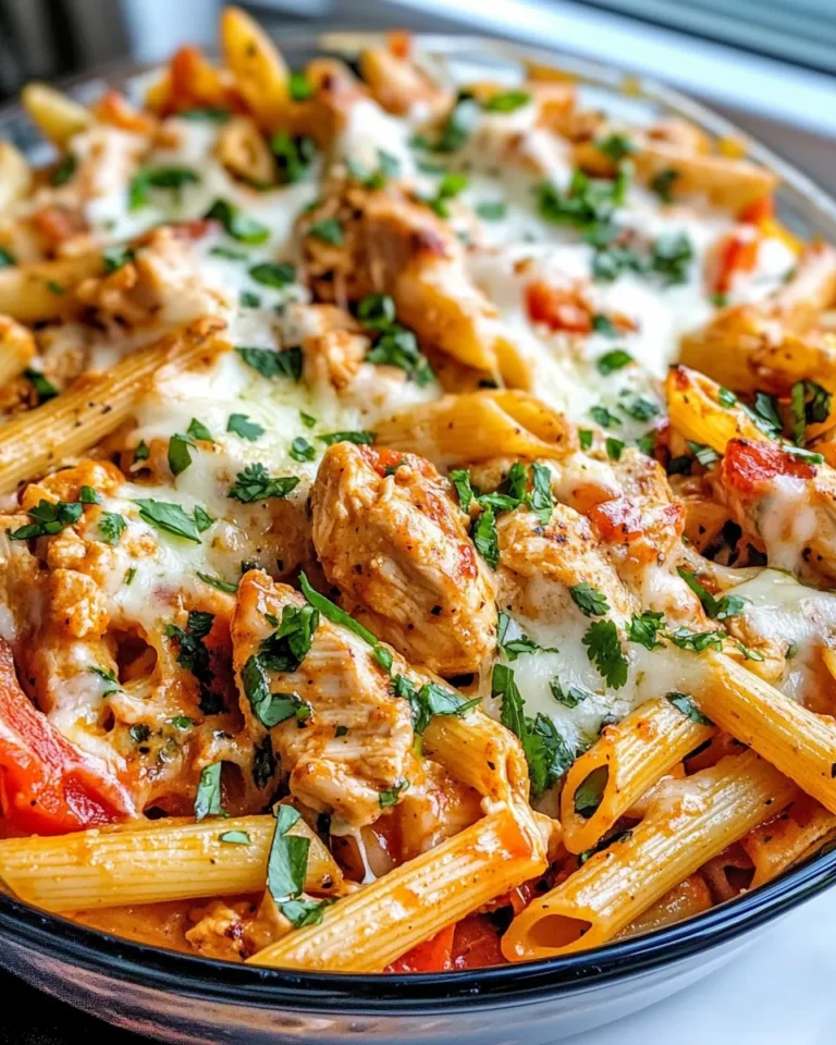 Homemade Cheesy Chicken Fajita Pasta Casserole dish photo