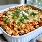 Homemade Cheesy Chicken Taco Pasta Casserole photo