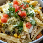 Homemade Cheesy Chicken Verde Pasta Bake recipe photo