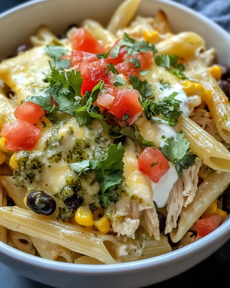 Homemade Cheesy Chicken Verde Pasta Bake recipe photo