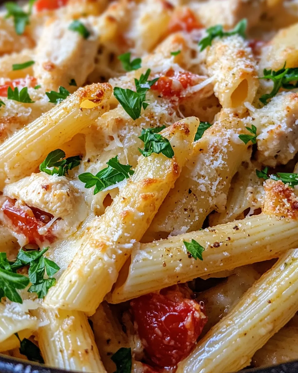 Classic Cheesy Garlic Bread Pasta Bake recipe image