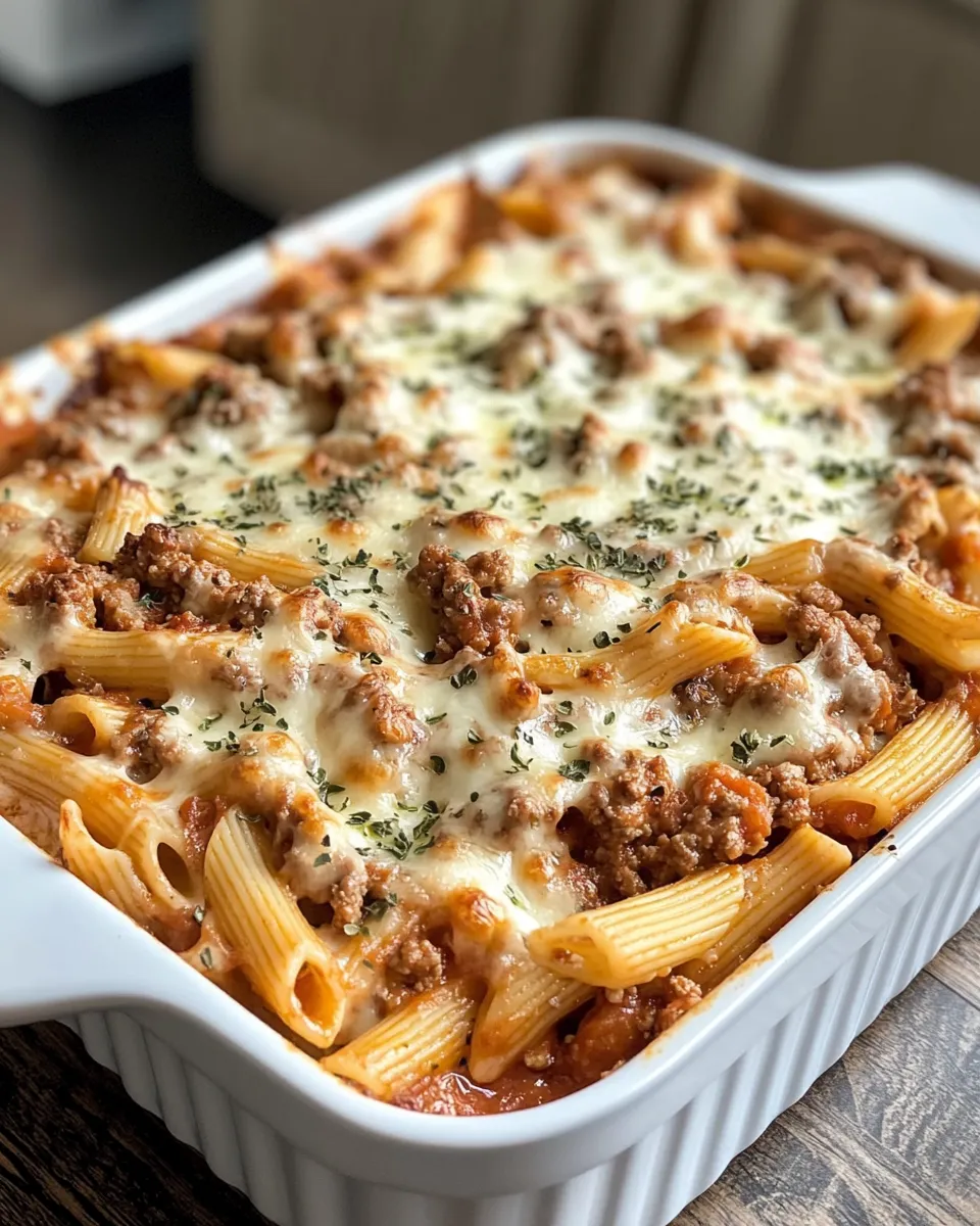 Classic Cheesy Ground Beef Pasta Bake image