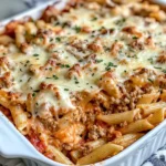 Homemade Cheesy Ground Turkey Pasta Casserole recipe photo