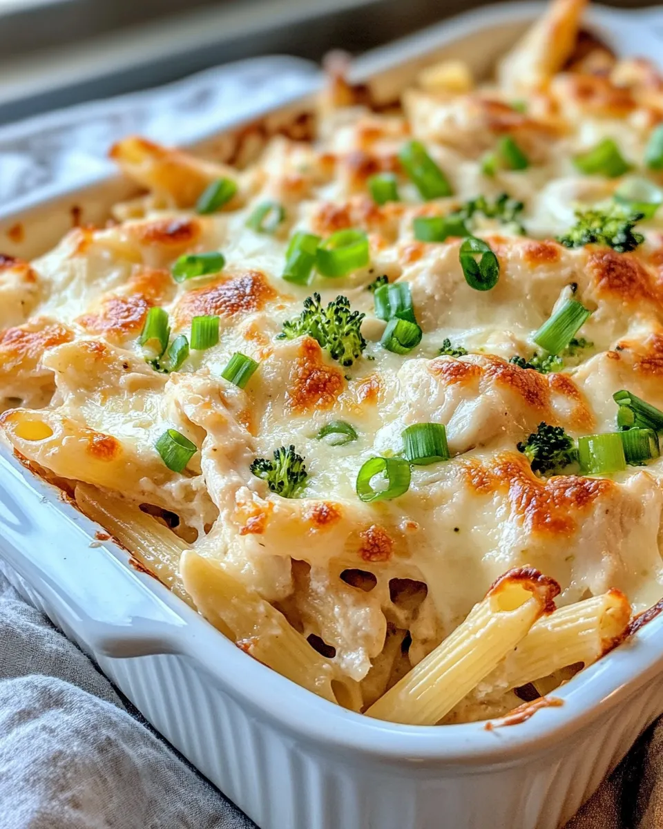 Classic Cheesy Ranch Chicken Pasta Casserole dish photo