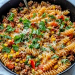 Homemade Cheesy Southwest Taco Pasta Skillet photo