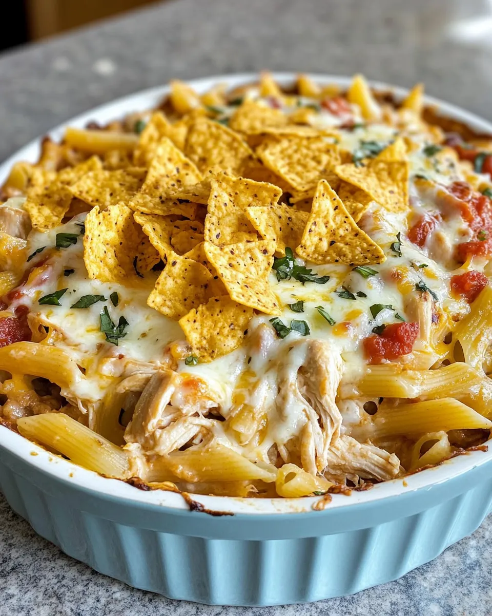 Classic Cheesy Tortilla Chicken Pasta Bake image