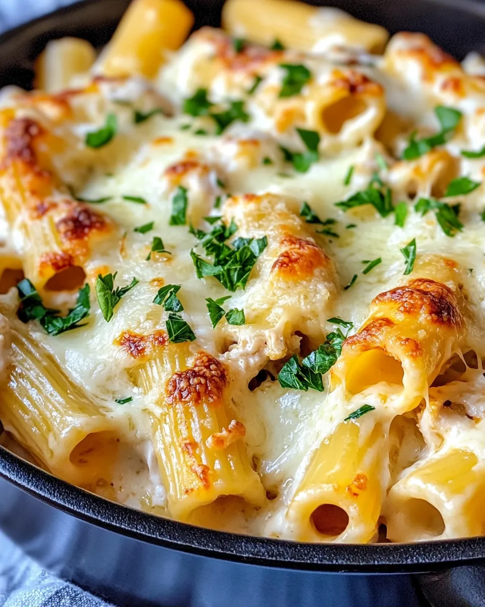 Homemade Chicken Alfredo Stuffed Rigatoni recipe photo