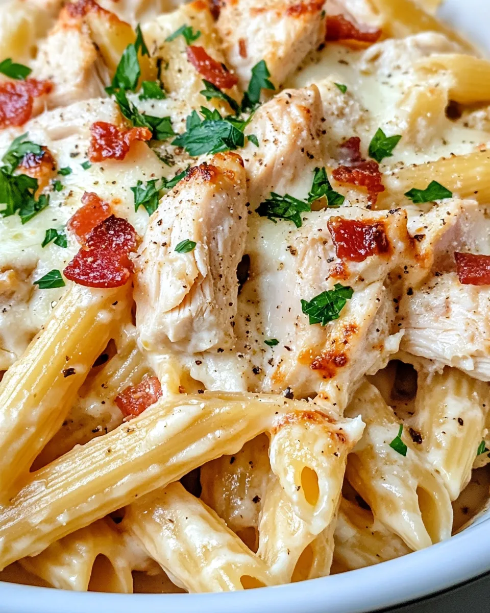 Classic Chicken Carbonara Pasta Bake Deluxe dish photo