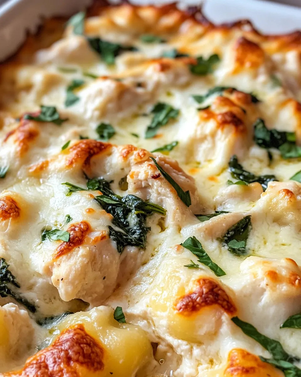 Easy Chicken Florentine Gnocchi Casserole dish photo