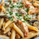 Homemade Chicken Marsala Mushroom Pasta Bake photo