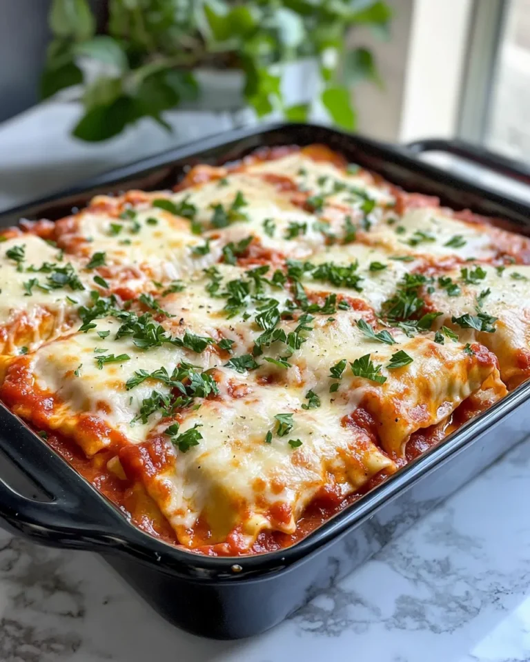 Homemade Chicken Parmesan Ravioli Bake dish photo