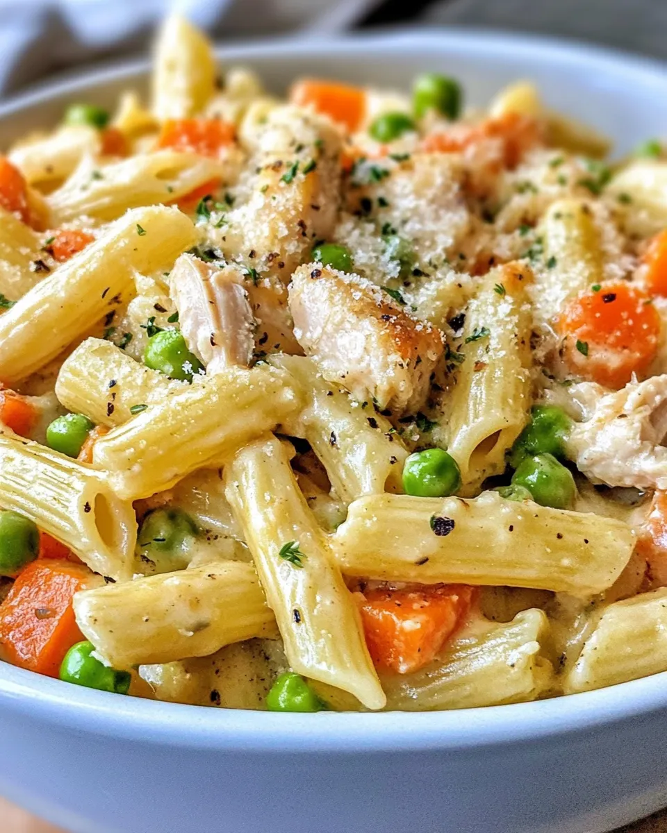Classic Chicken Pot Pie Pasta Bake recipe image