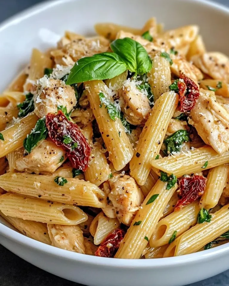 Homemade Chicken Spinach Sun-Dried Tomato Pasta recipe photo