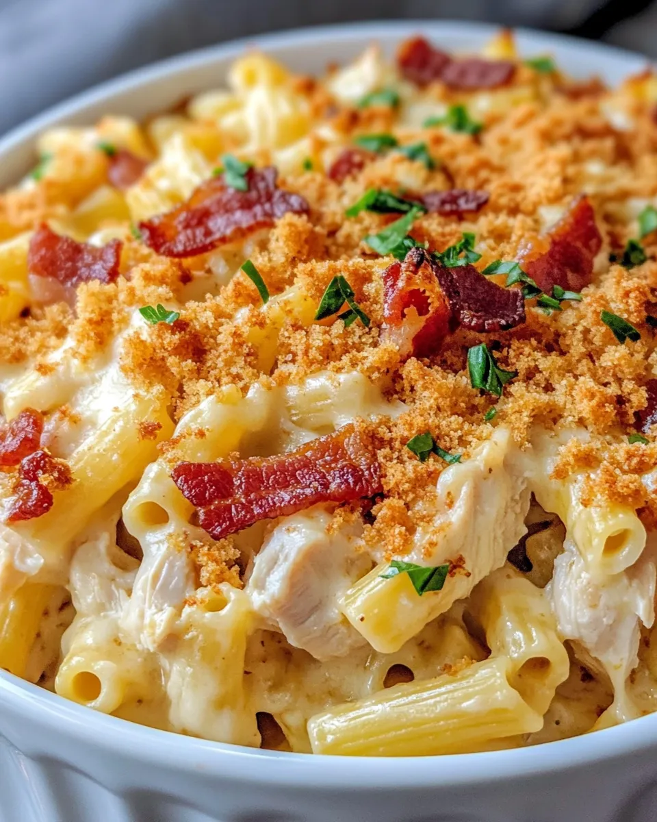 Classic Chicken and Bacon Macaroni Bake dish photo