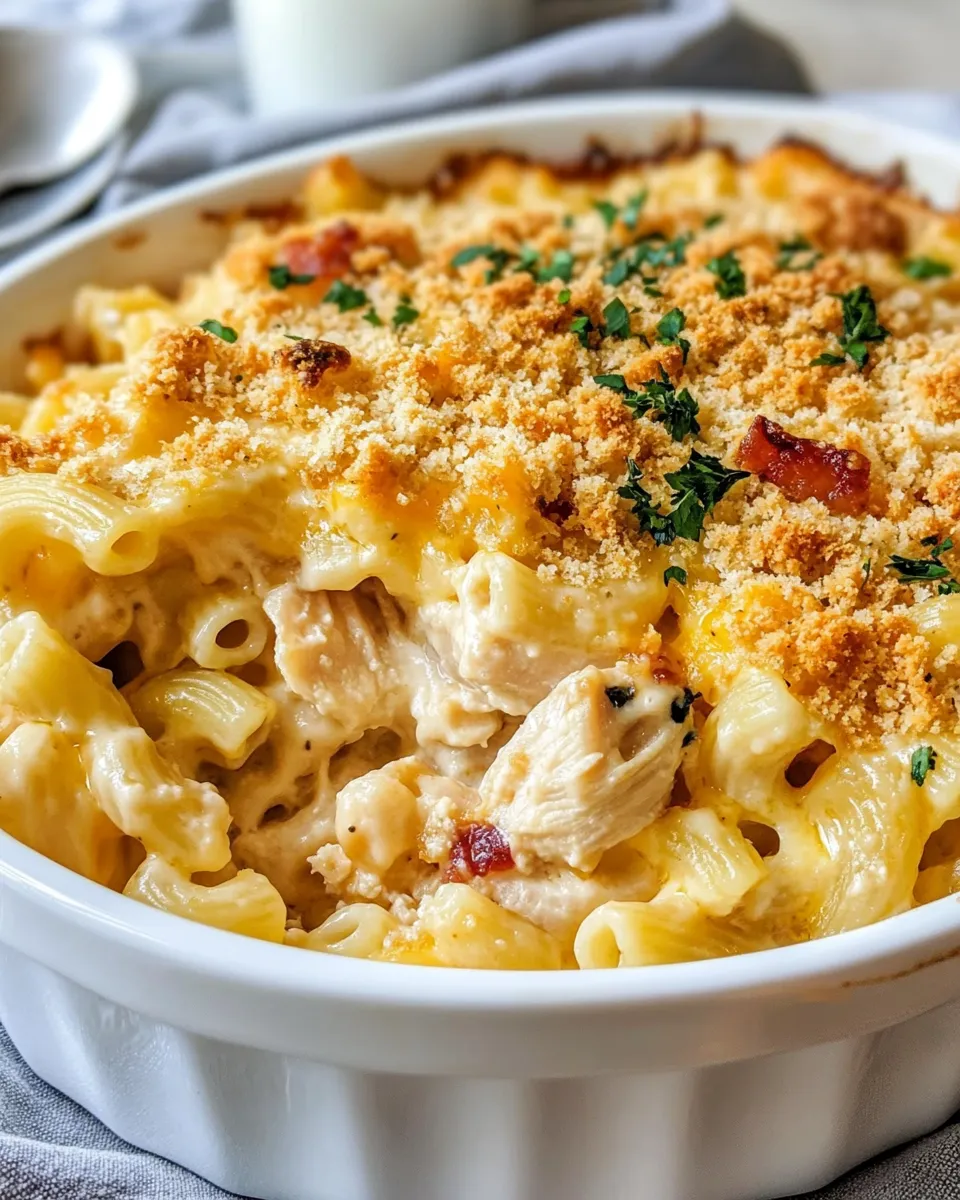 Delicious Chicken and Bacon Macaroni Bake photo