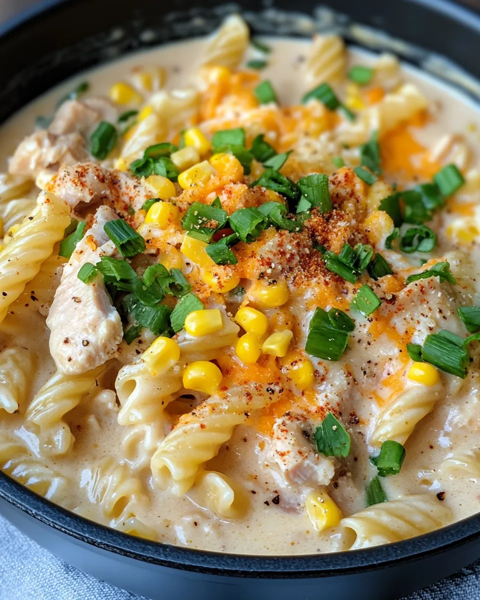 Classic Chicken and Corn Chowder Pasta dish photo