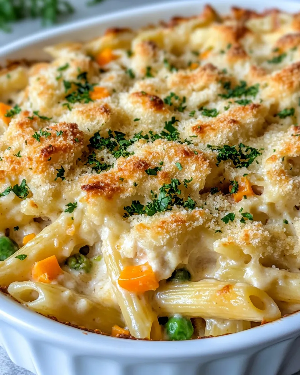 Homemade Chicken and Dumpling Pasta Bake recipe photo