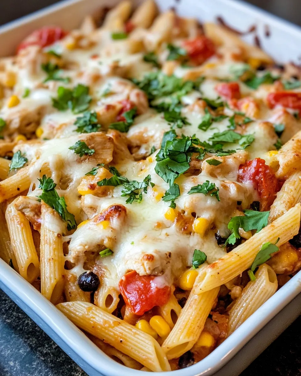 Homemade Chipotle Lime Chicken Penne Bake recipe photo